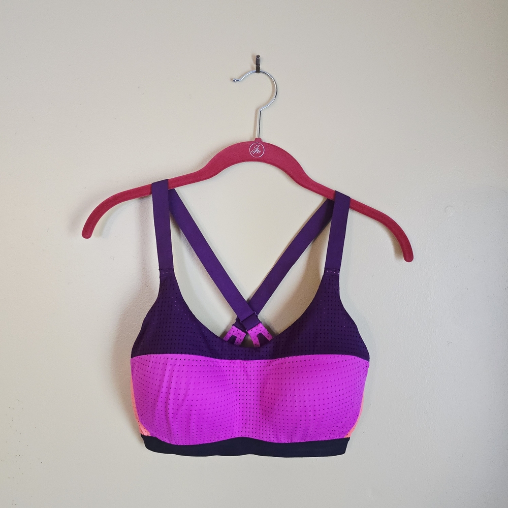Purple and Pink Sports Bra